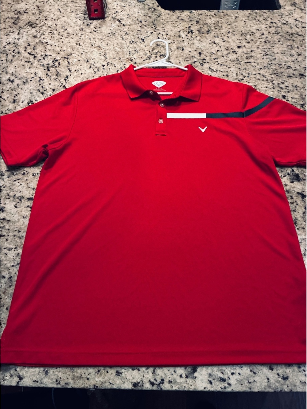Callaway red short sleeve golf polo shirt